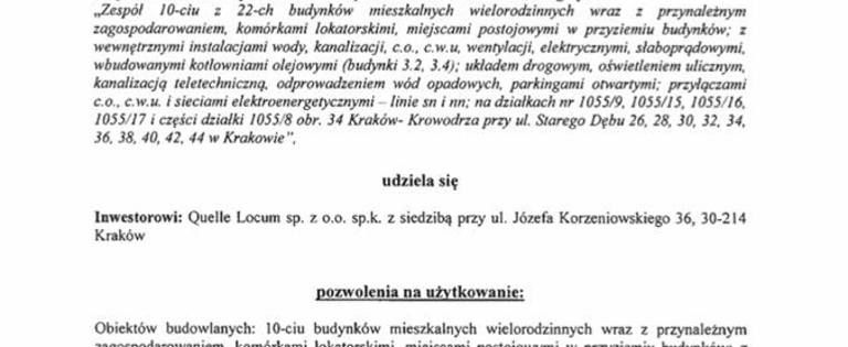 Pozwolenie na użytkowanie